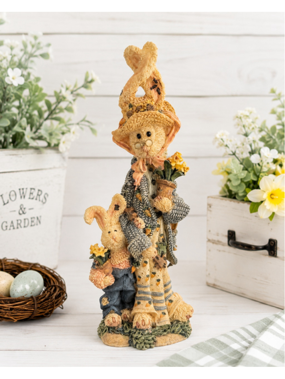 Boyds Bears & Friends Flora & Amelia Gardeners Folkstone Figurine #2843 Bunny